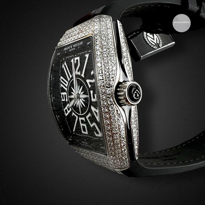 Franck Muller Vanguard V32 Stell Custom Full Diamond_đen_002